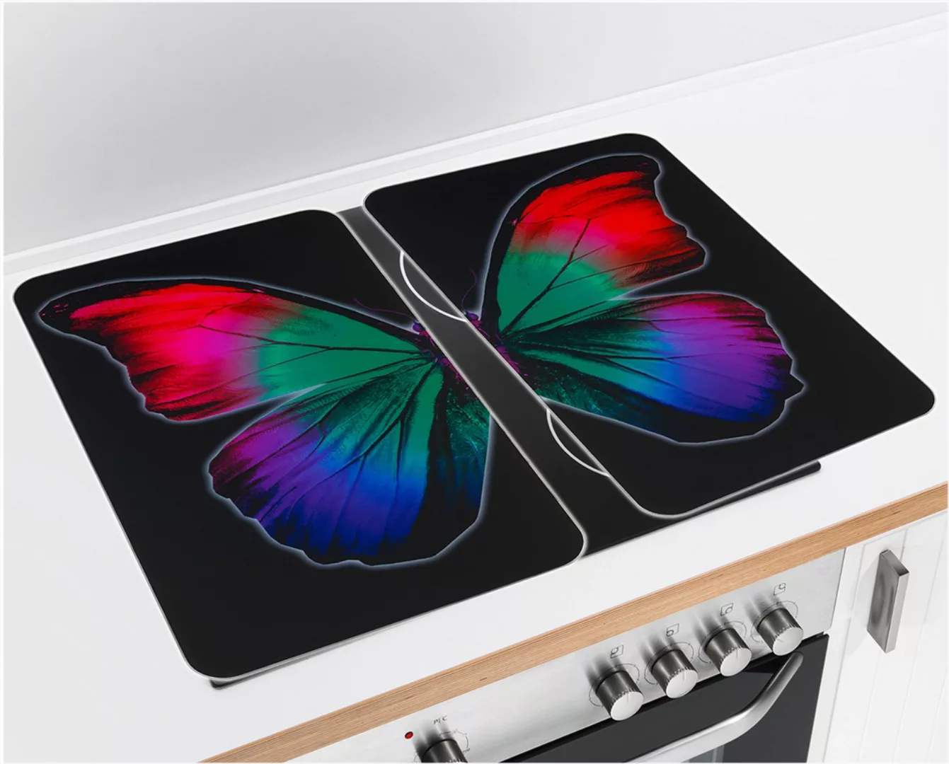 WENKO Herdabdeckplatte Universal Butterfly by Night 2er Set, alle Herdarten günstig online kaufen