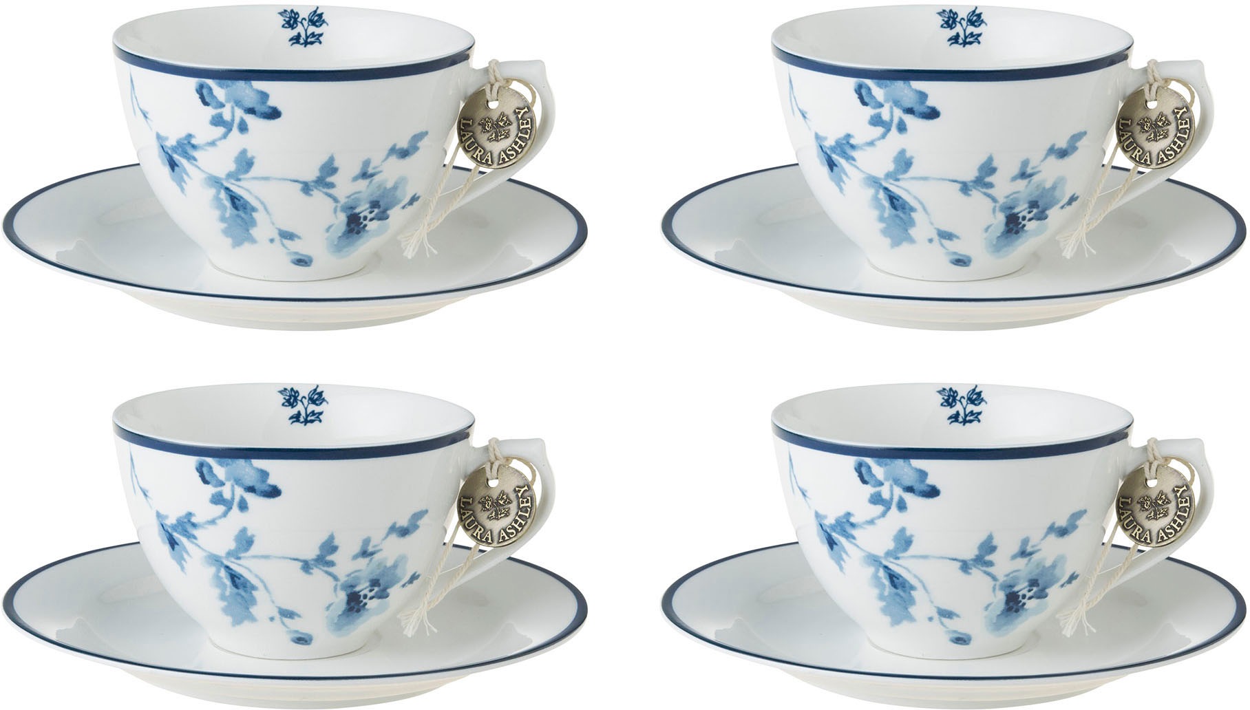 LAURA ASHLEY BLUEPRINT COLLECTABLES Cappuccinotasse »China Rose«, (Set, 8 t günstig online kaufen