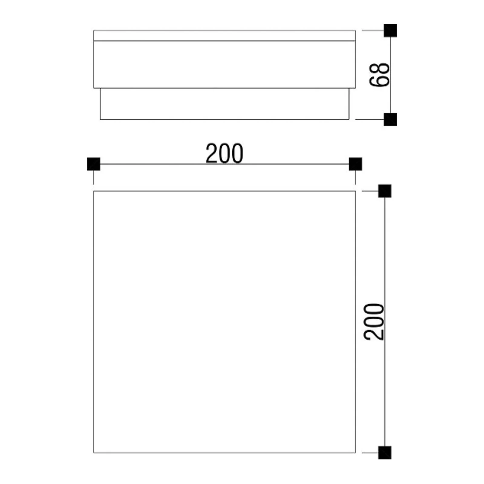 LED-Bodeneinbauleuchte Tabit, 20 x 20 cm, begehbar günstig online kaufen