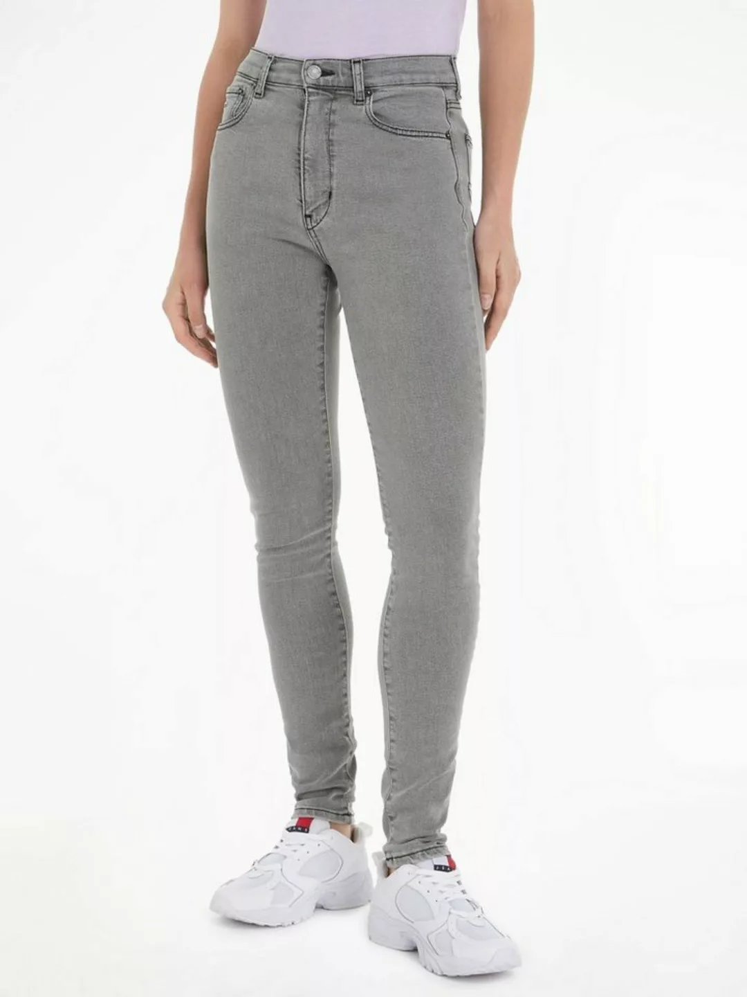 Tommy Jeans Bequeme Jeans Sylvia Skinny Slim Jeans Hohe Leibhöhe mit Lederm günstig online kaufen