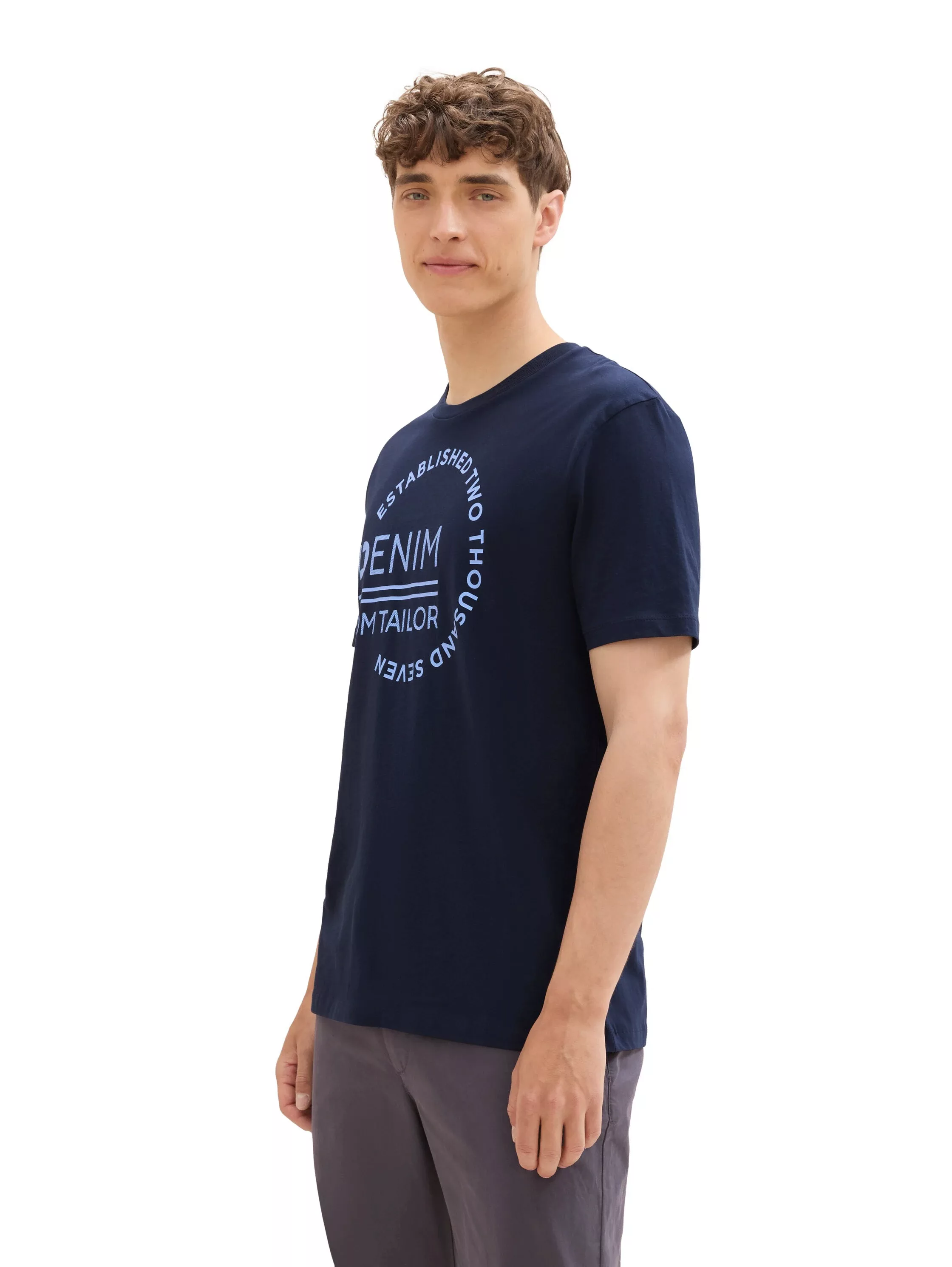 TOM TAILOR Denim T-Shirt mit Logo Print günstig online kaufen