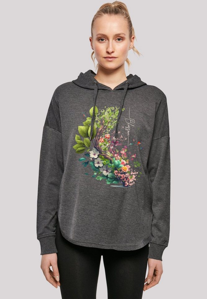 F4NT4STIC Kapuzenpullover Baum mit Blumen Oversize Hoodie Print günstig online kaufen