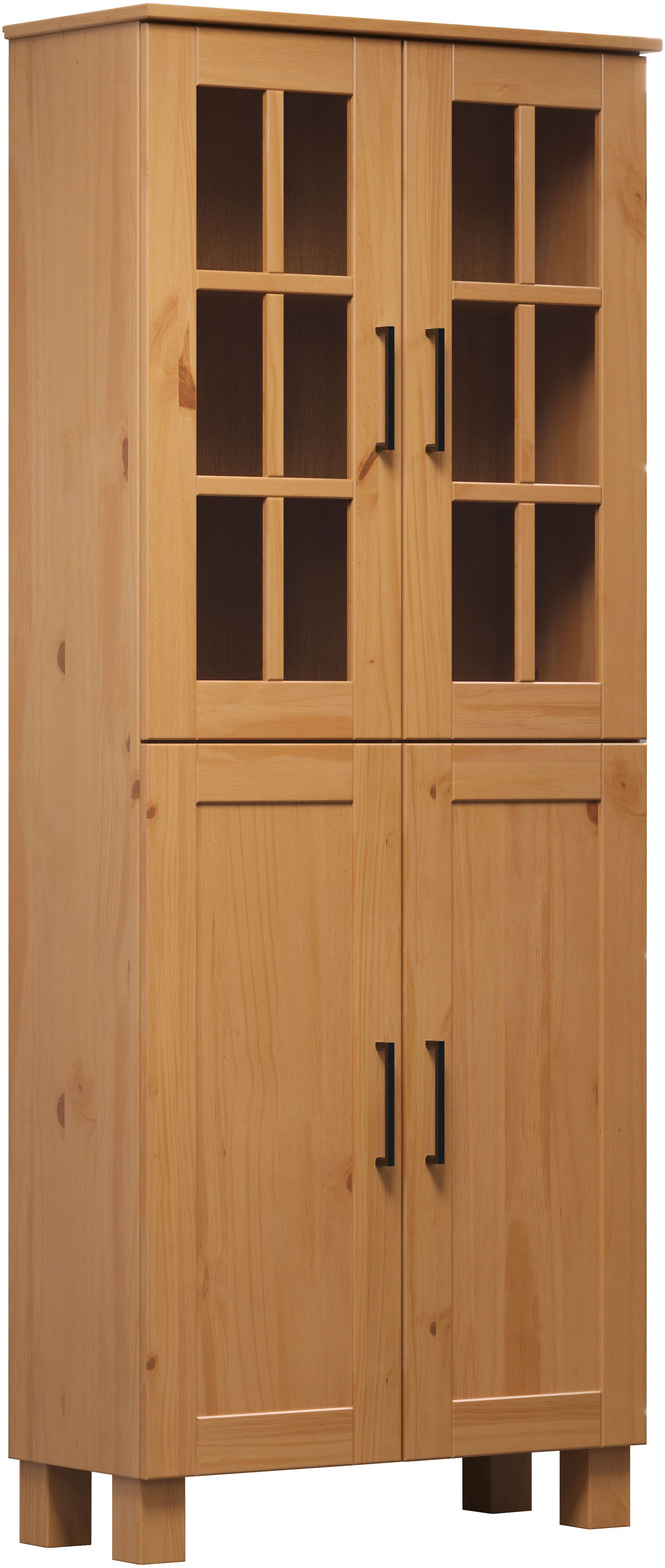 welltime Hochschrank "Ulea", (1 St.), Breiter Badschrank aus Massivholz - M günstig online kaufen