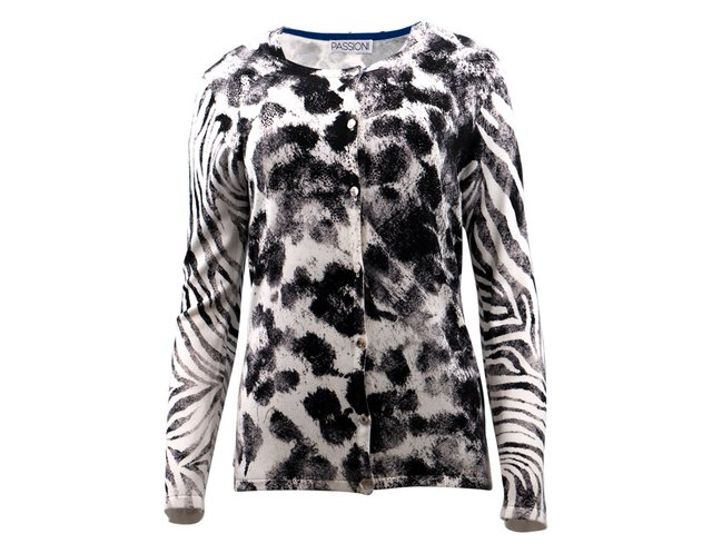 Passioni 2-in-1-Pullover Twinset im abstrakten Animal-Mustermix günstig online kaufen