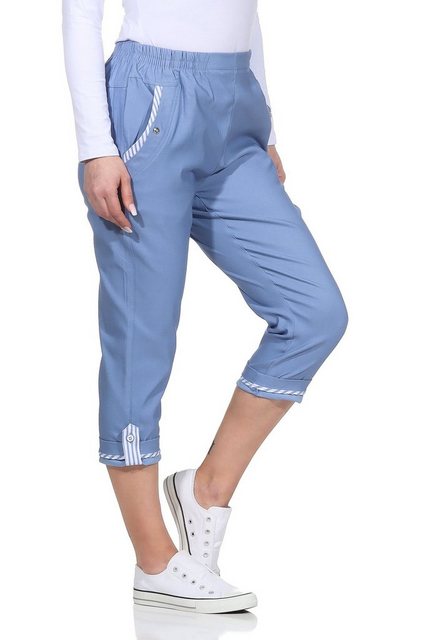 Aurela Damenmode 7/8-Hose Damen Schlupfhose maritime Sommerhose leicht & mo günstig online kaufen