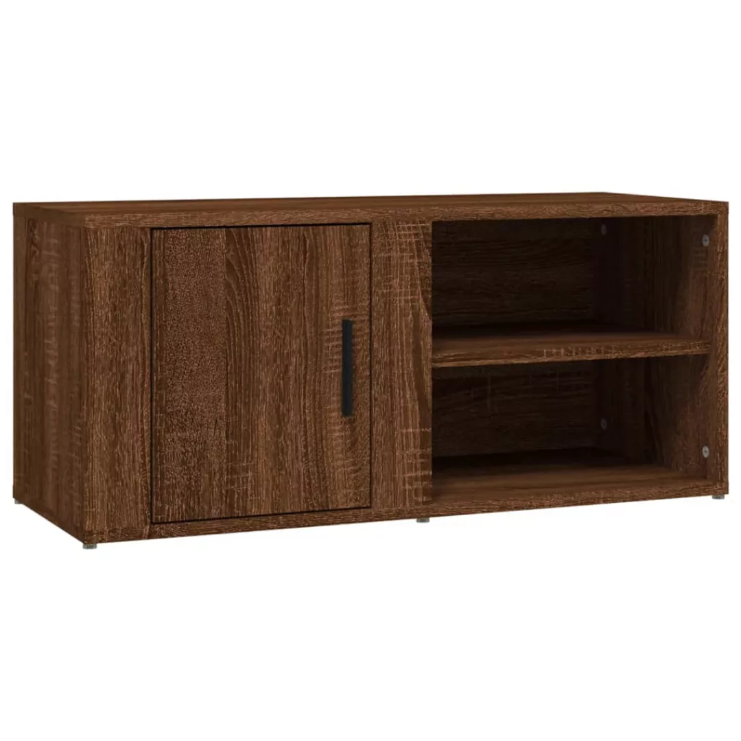 Vidaxl Tv-schrank Braun Eichen-optik 80x31,5x36 Cm Holzwerkstoff günstig online kaufen