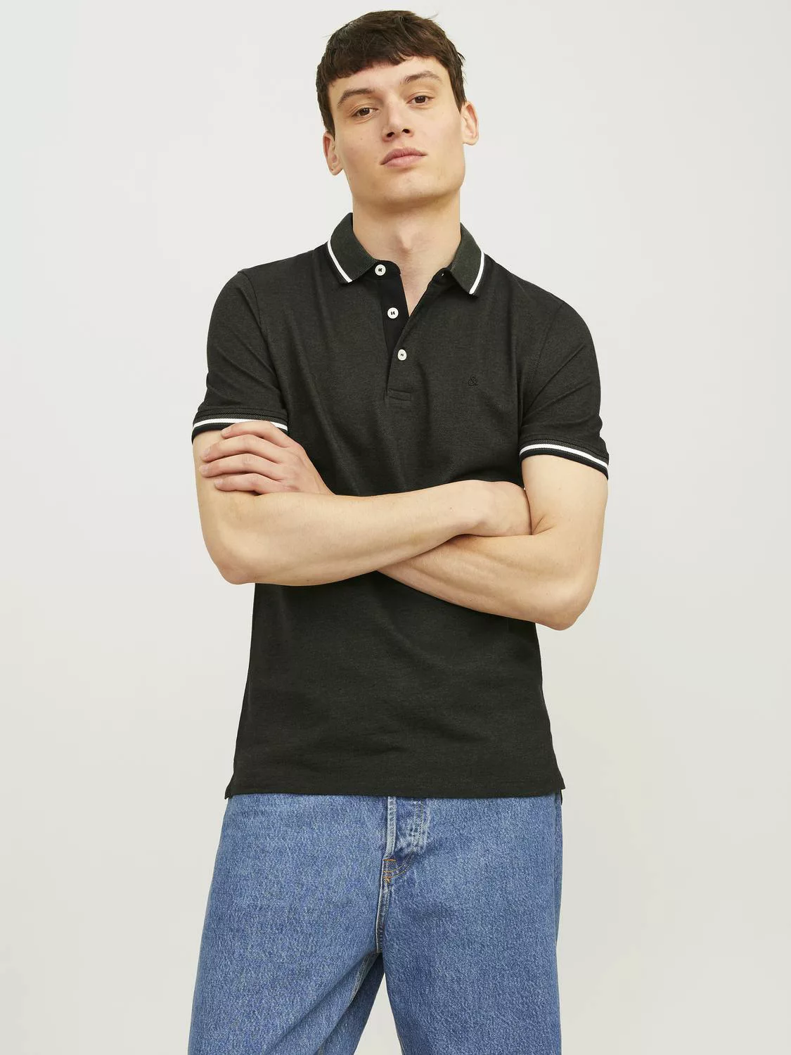 Jack & Jones Herren Poloshirt JJEPAULOS - 2er Pack - Slim Fit günstig online kaufen