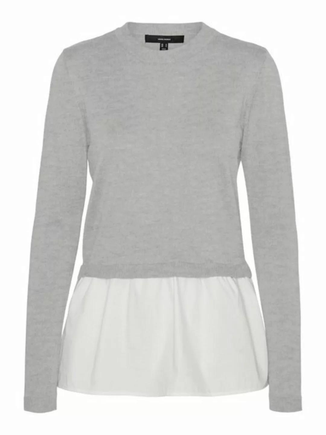 Vero Moda Rundhalspullover VMJOSE LS O-NECK WVN MIX PULLOVER GA BOO günstig online kaufen