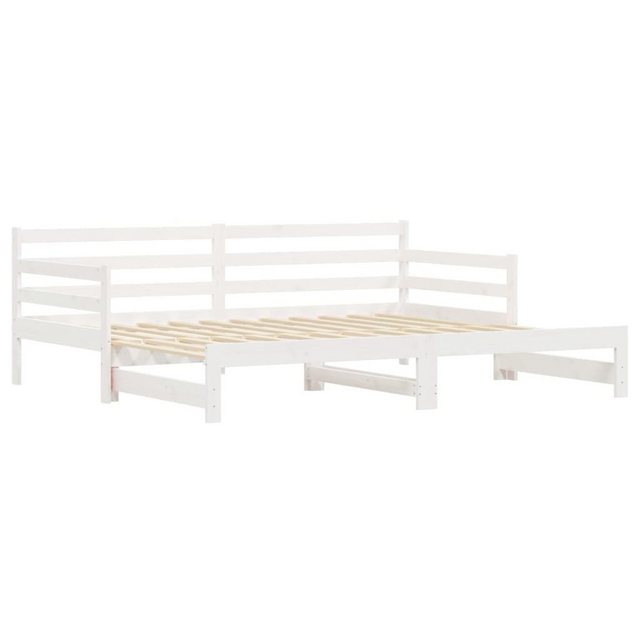 vidaXL Gästebett Gästebett Tagesbett Ausziehbar Weiß 90x190 cm Massivholz K günstig online kaufen