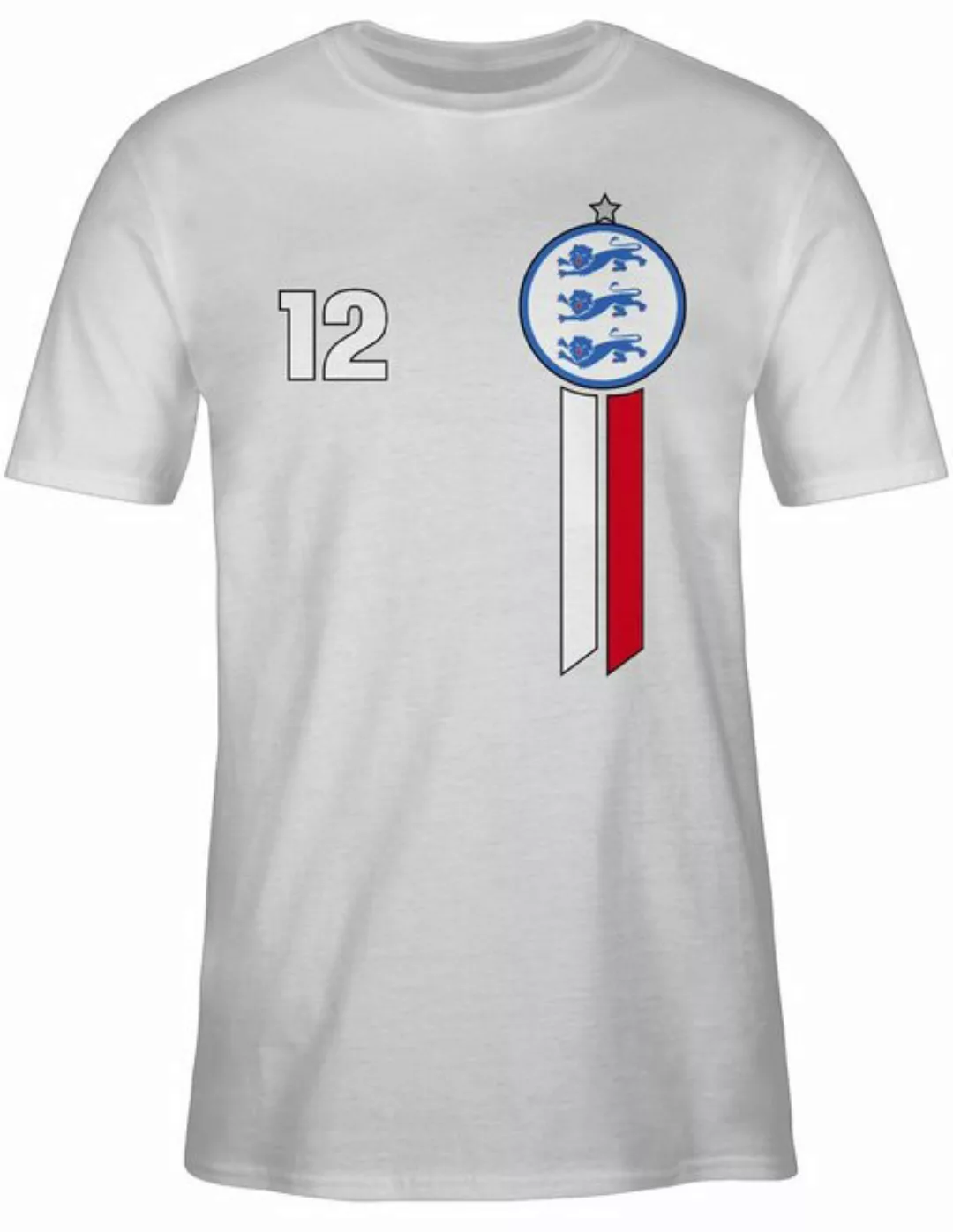 Shirtracer T-Shirt 12. Mann England Emblem 2024 Fussball EM Fanartikel günstig online kaufen