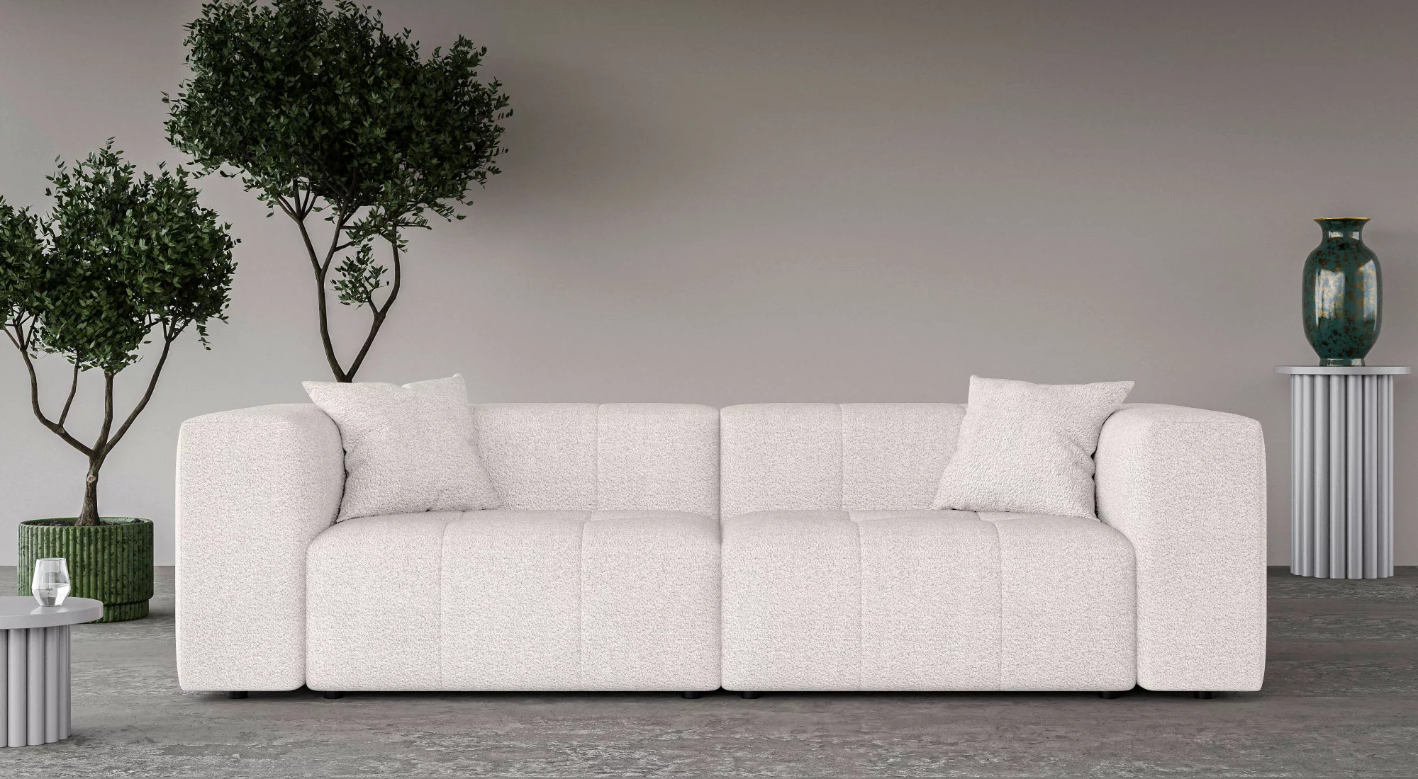 Home affaire 3-Sitzer »ERIZ Big Sofa, XXL, auch in Bouclé«, moderne Steppun günstig online kaufen