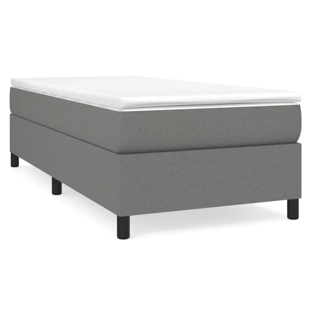 Vidaxl Boxspringbett Dunkelgrau 80x200 Cm Stoff günstig online kaufen