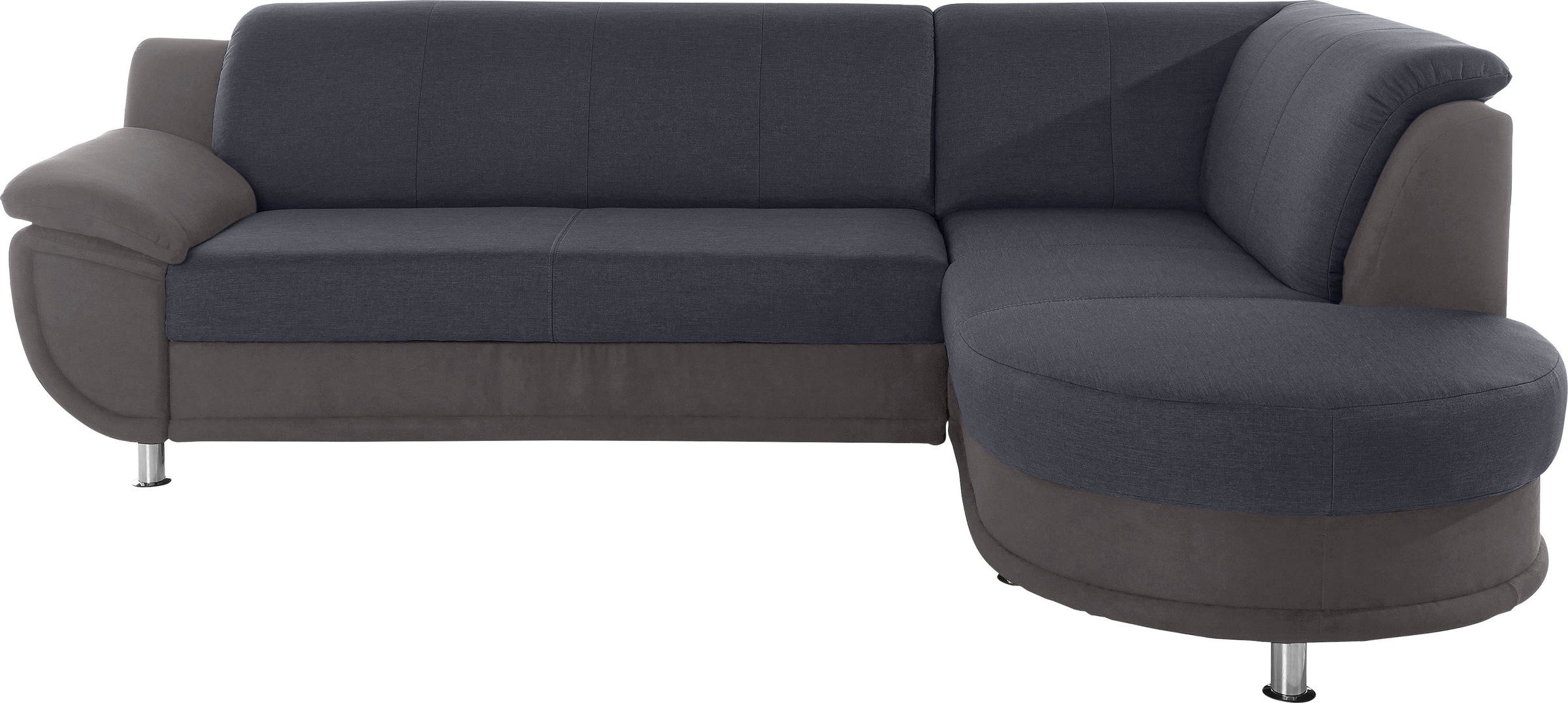 TRENDMANUFAKTUR Ecksofa "Rondo 3, zeitlos und bequem, Materialmix, breite A günstig online kaufen