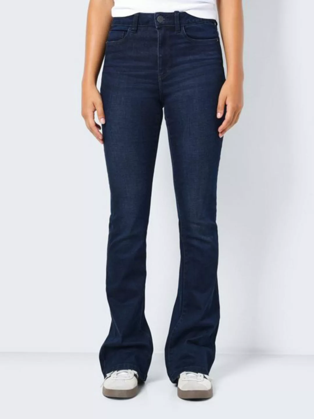 Noisy May Damen Jeans NMSALLIE HW FLARE JEANS VI241DB - Flare Fit - Blau - günstig online kaufen