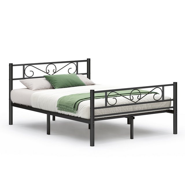 VASAGLE Bettgestell Bettrahmen Metallbett, Einzelbett, Doppelbett, 90-160 c günstig online kaufen