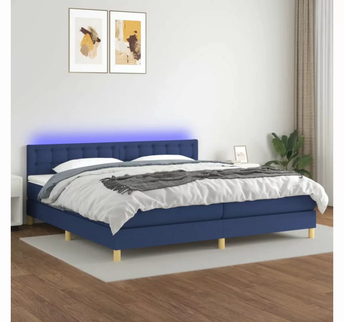 vidaXL Boxspringbett Bett Boxspringbett komplett mit Matratze & LED Stoff ( günstig online kaufen