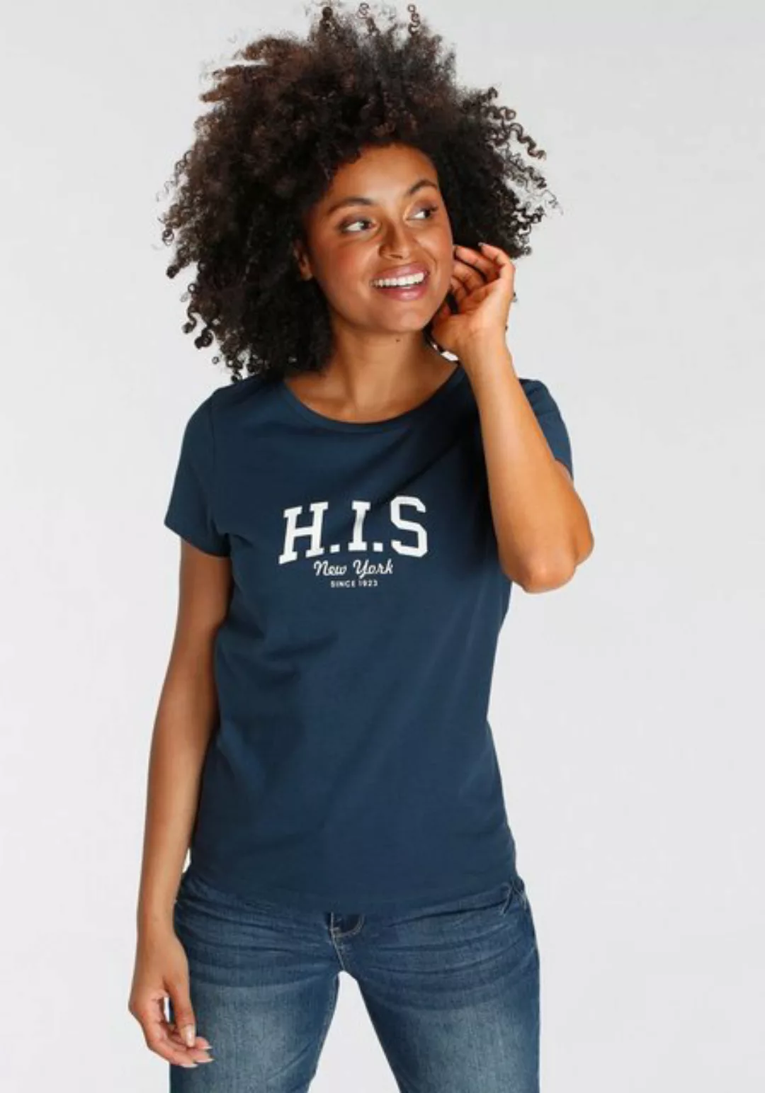 H.I.S T-Shirt mit Logo-Print vorne günstig online kaufen