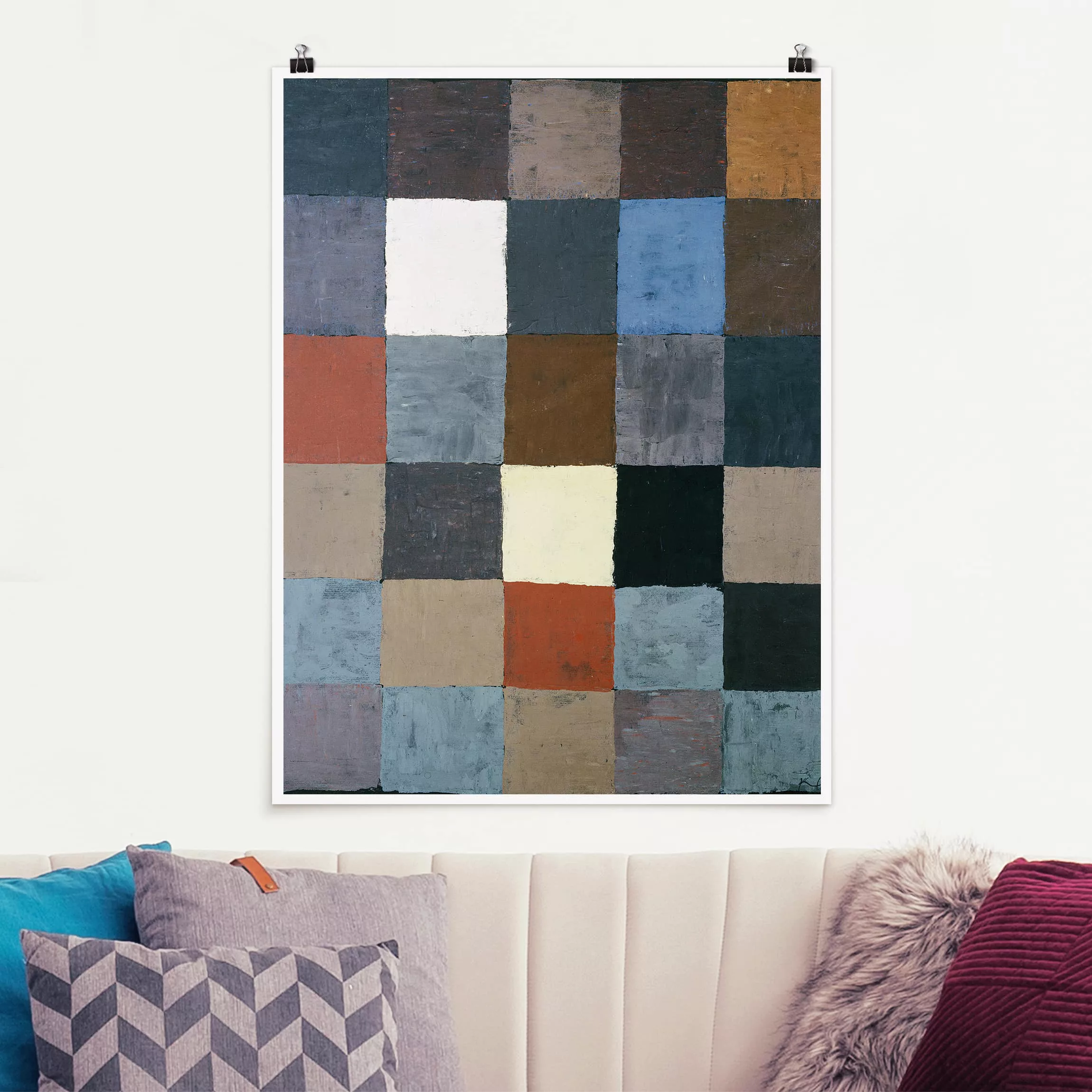 Poster Kunstdruck - Hochformat Paul Klee - Farbtafel günstig online kaufen
