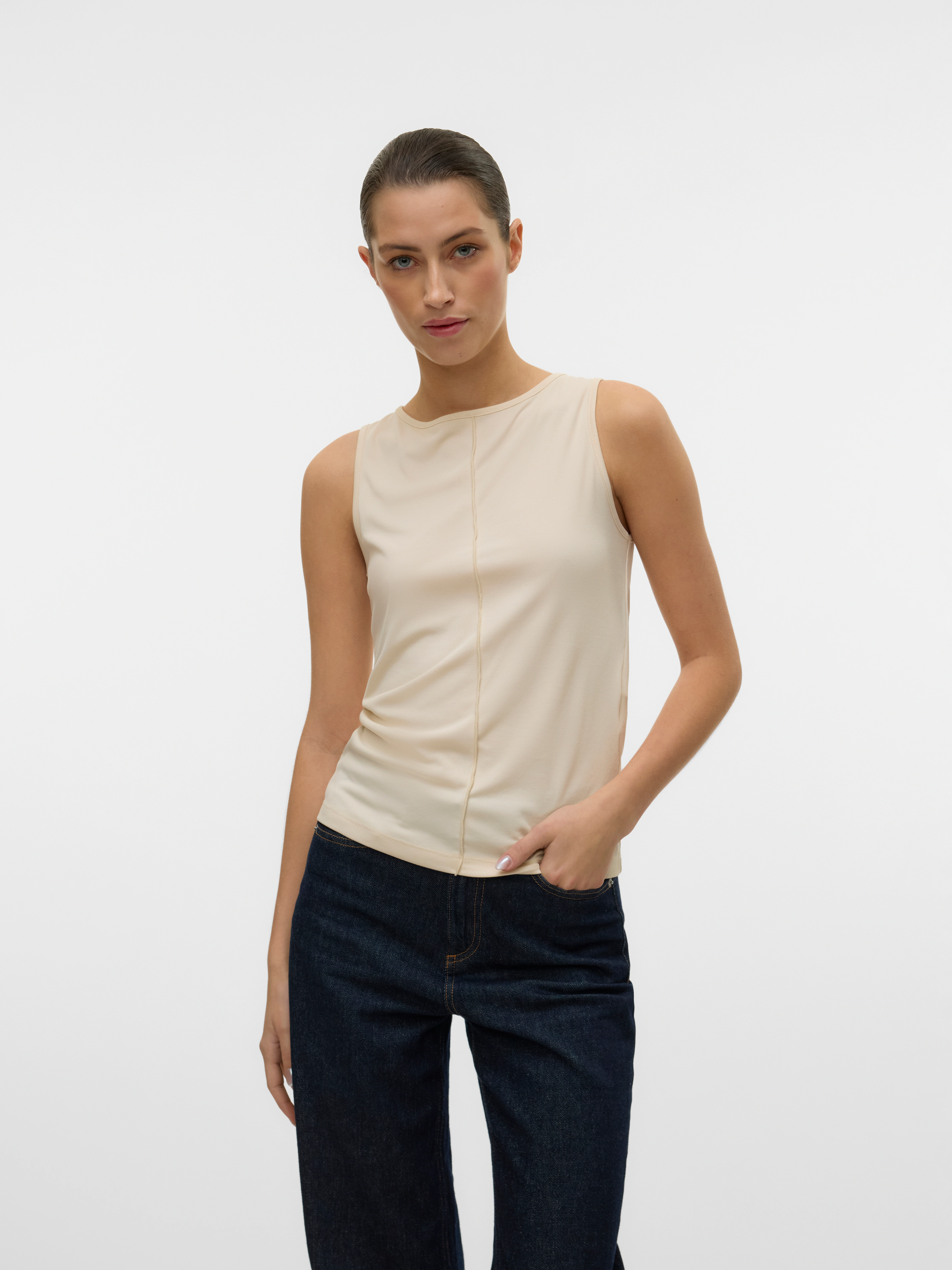 Vero Moda Tanktop "VMMAGGIE BOATNECK TANK TOP VMA NOOS" günstig online kaufen