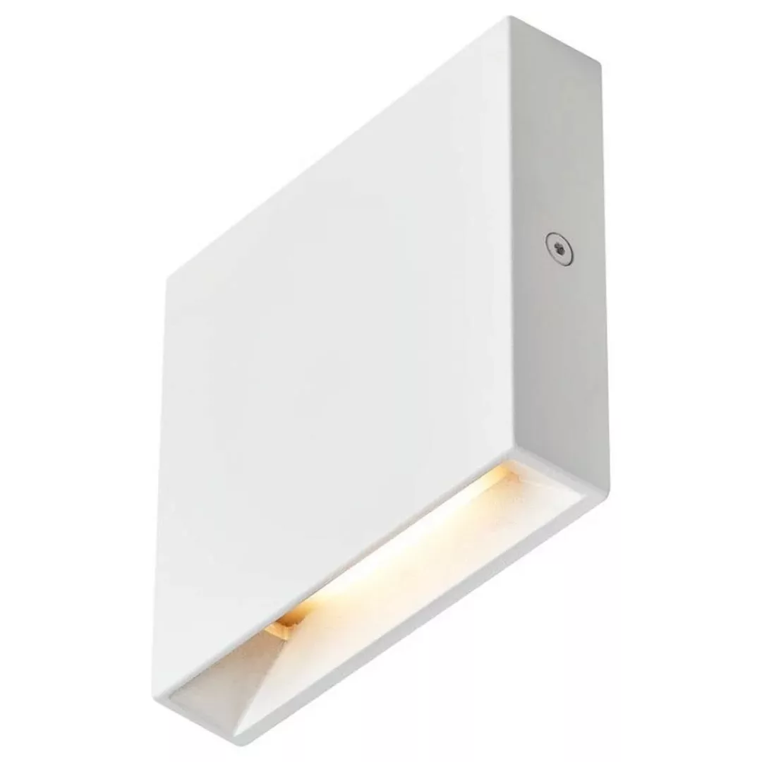 LED Wandeinbauleuchte Quad in Weiß und Silber 3W 65lm günstig online kaufen