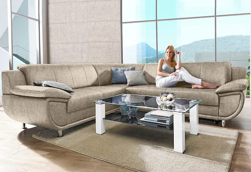 TRENDMANUFAKTUR Ecksofa »Rondo wahlweise mit Schlaffunktion, bequeme Armleh günstig online kaufen