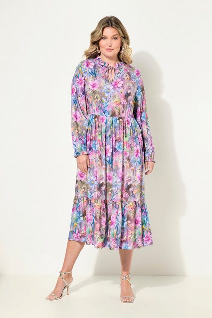 MIAMODA Sommerkleid Kleid A-Line Blumenmuster Langarm günstig online kaufen