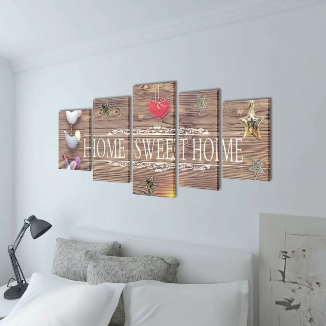 Bilder Dekoration Set Home Sweet Home 100 X 50 Cm günstig online kaufen