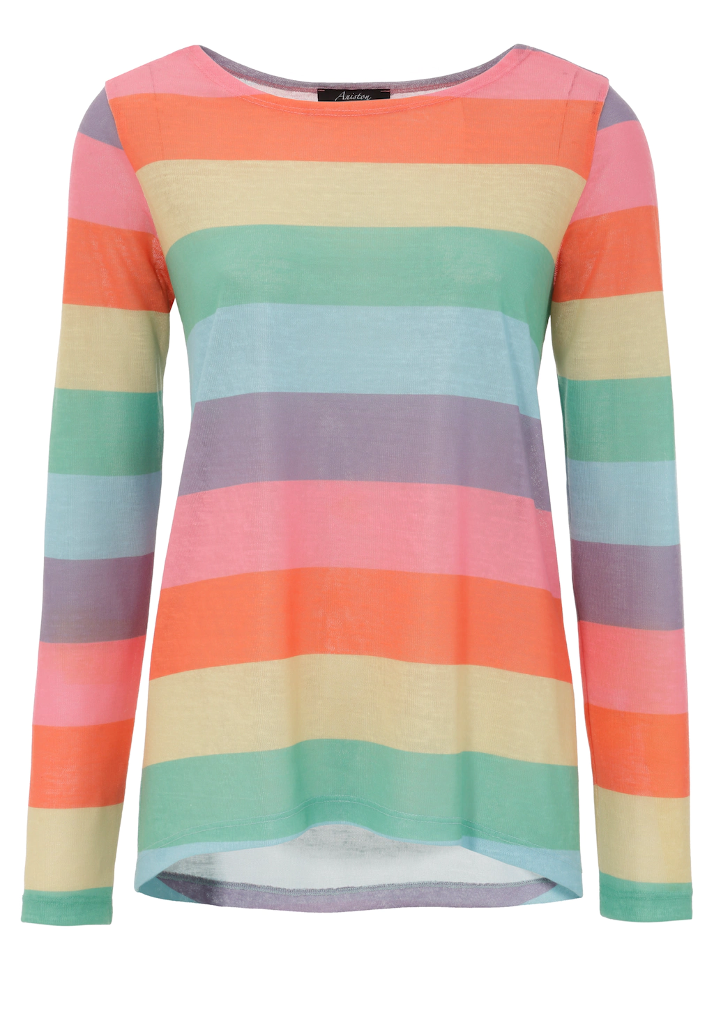Aniston CASUAL Langarmshirt, mit farbstarken Streifen günstig online kaufen