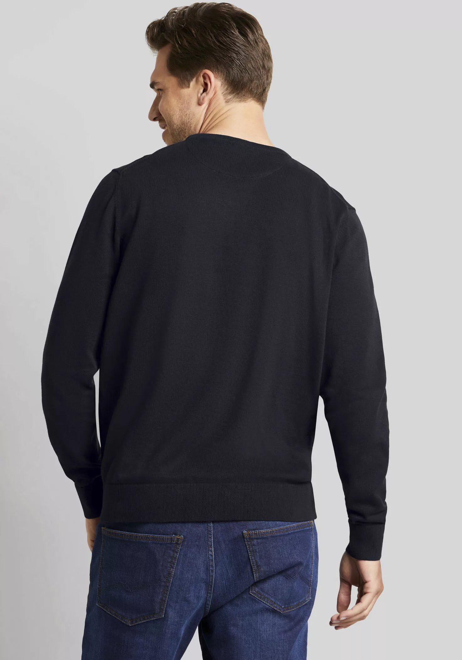 bugatti Strickpullover mit Logostickerei günstig online kaufen