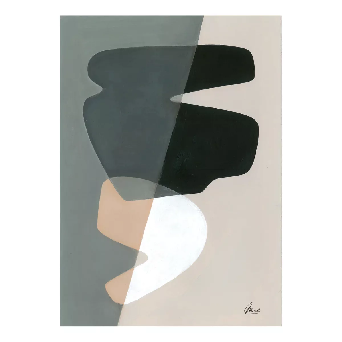 Paper Collective - Composition 02 Kunstdruck 70x100cm - grau, schwarz, weiß günstig online kaufen