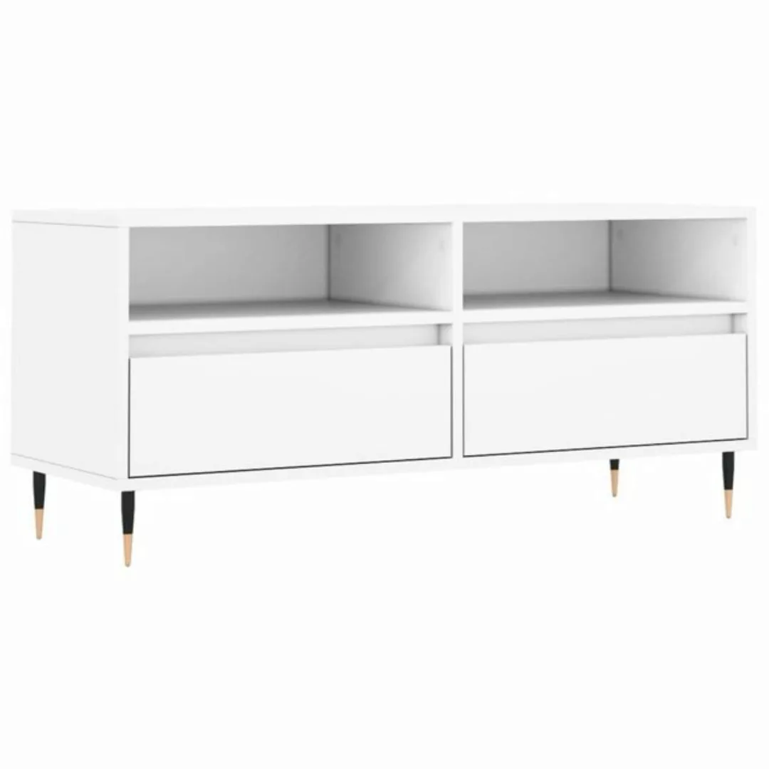 vidaXL TV-Schrank TV-Schrank Weiß 100x34,5x44,5 cm Holzwerkstoff günstig online kaufen