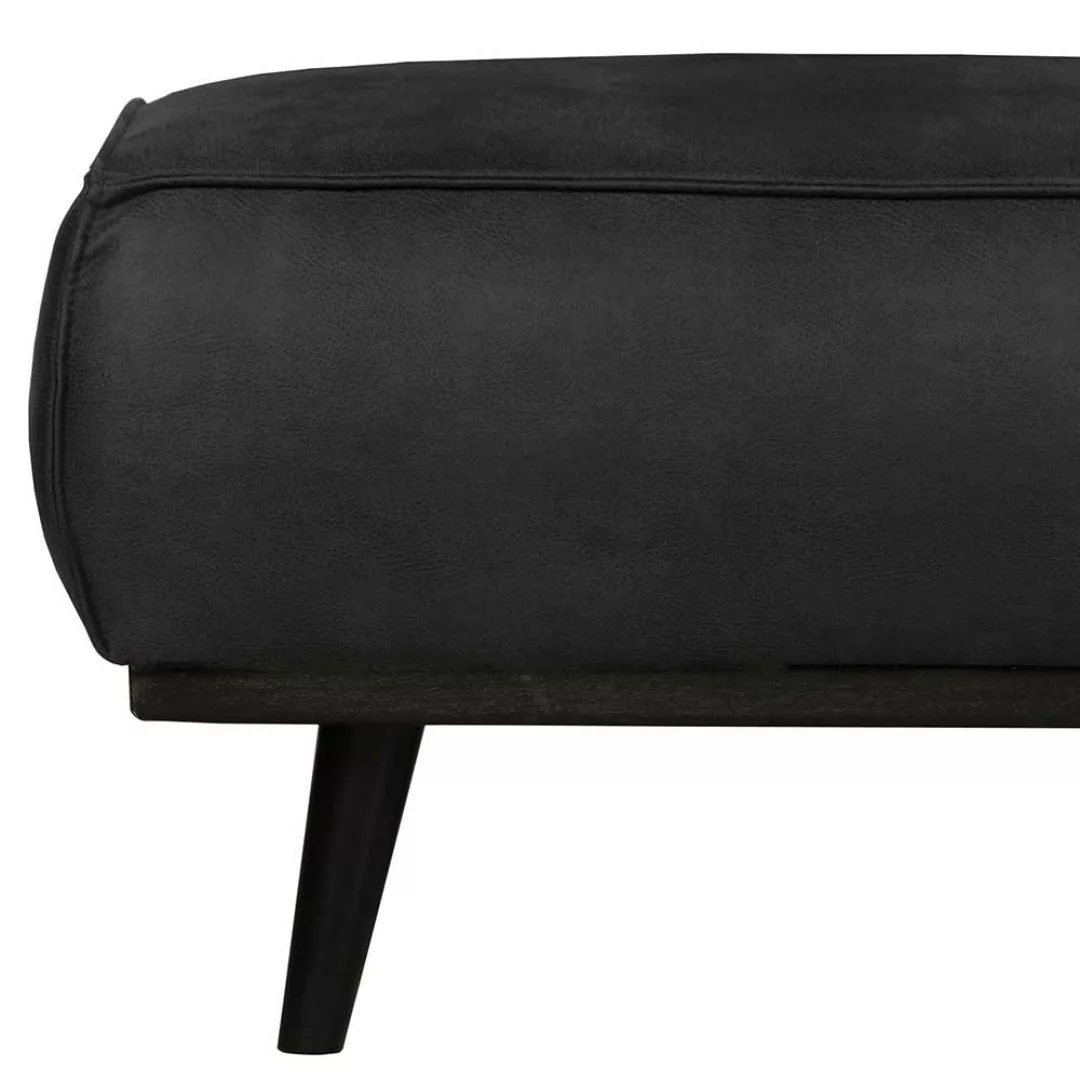 Couchhocker in Schwarz Kunstwildleder 80 cm breit günstig online kaufen