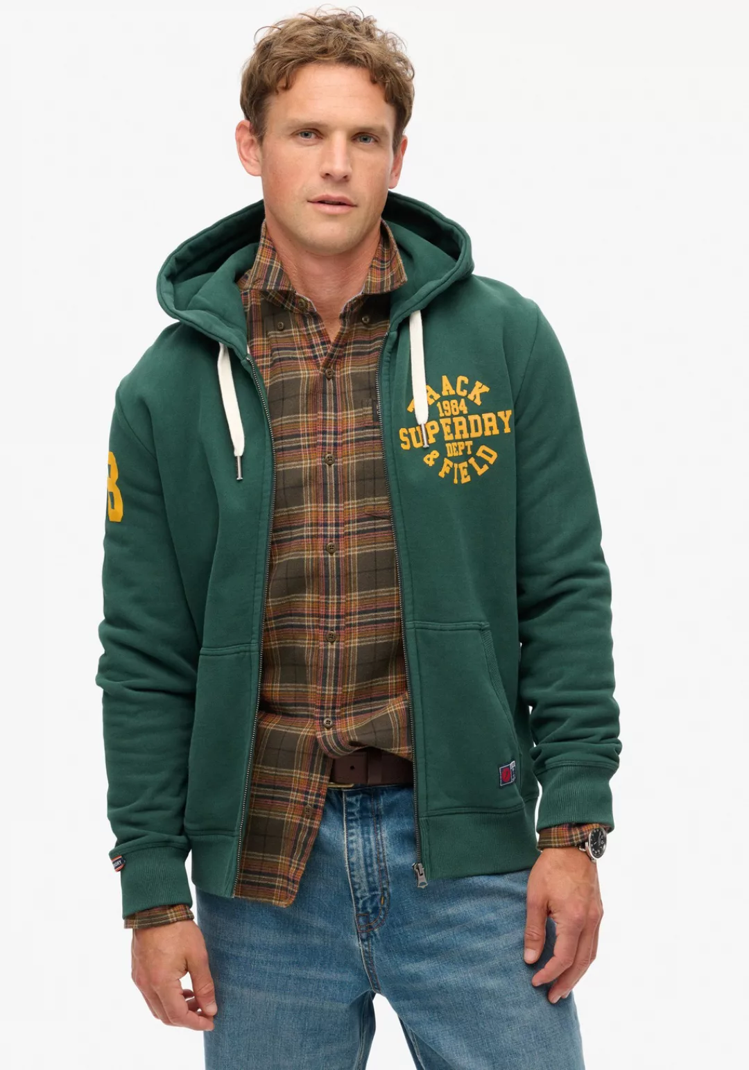 Superdry Kapuzensweatjacke "TRACK & FIELD GRAPHIC ZIPHOOD" günstig online kaufen