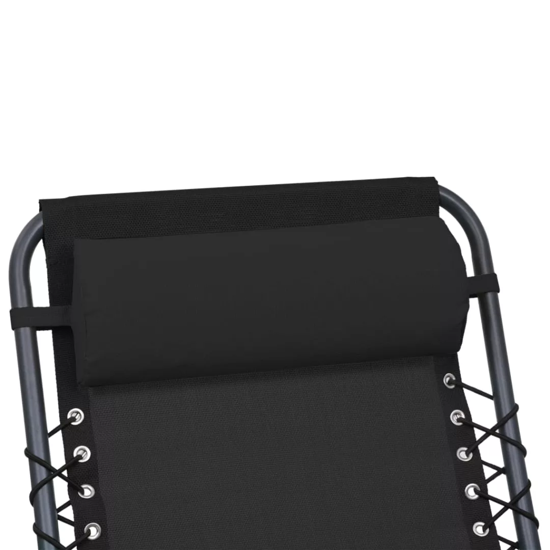 Kopfstütze Für Liegestuhl Schwarz 40 X 7,5 X 15 Cm Textilene günstig online kaufen