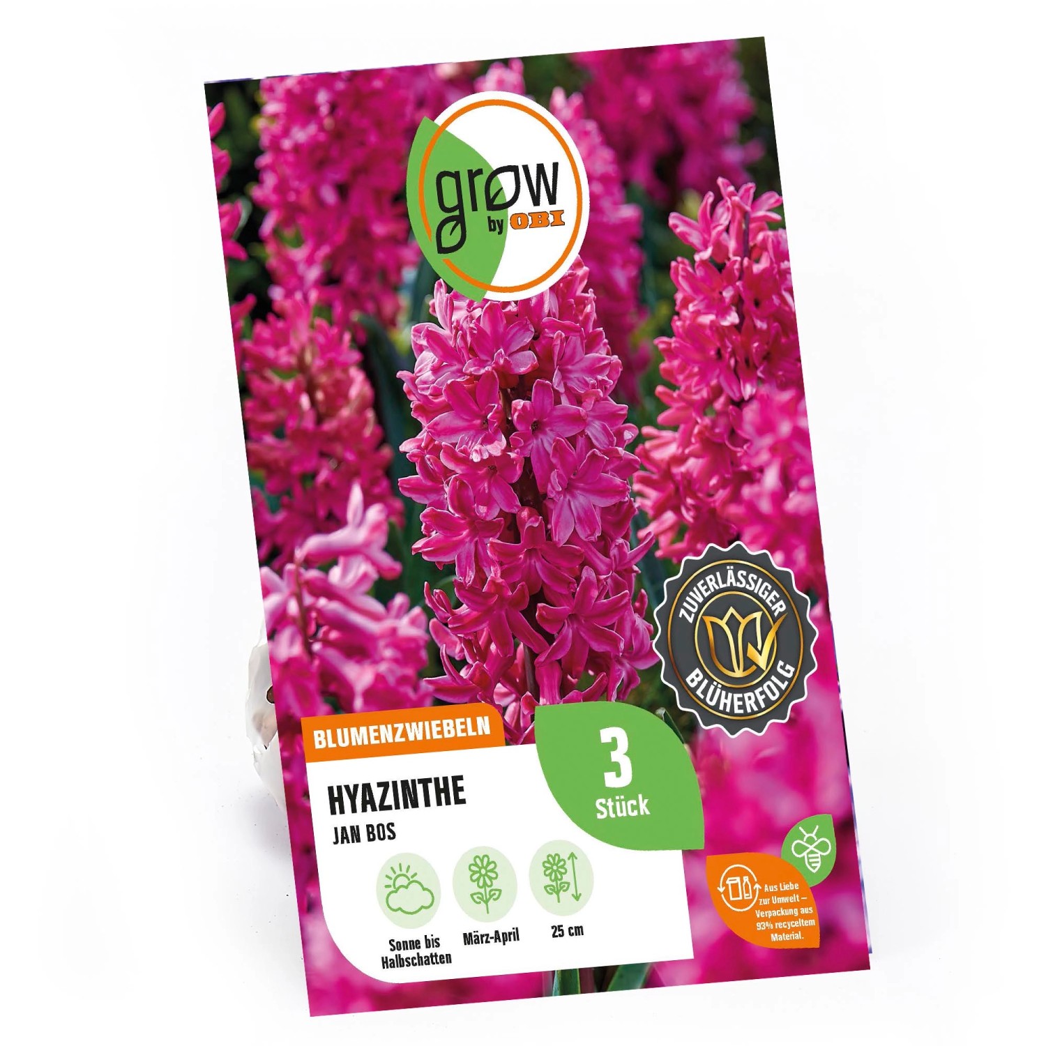 GROW by OBI Hyazinthe Jan Bos Rosa 25 cm Hyacinthus orientalis günstig online kaufen