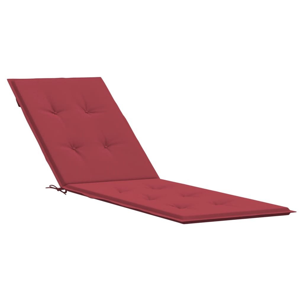 vidaXL Sitzauflage Liegestuhl-Auflage Weinrot (75+105)x50x4 cm, günstig online kaufen
