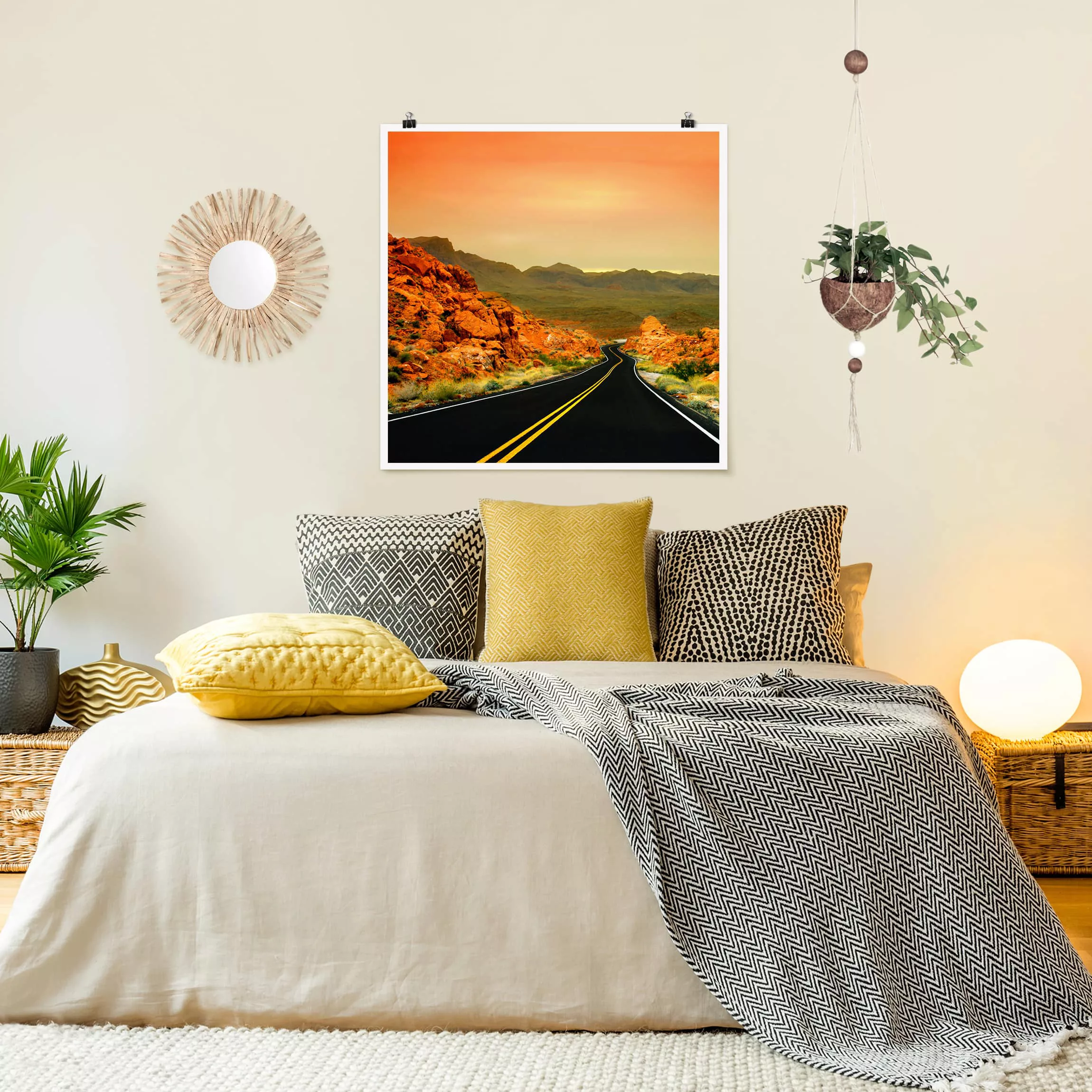 Poster Natur & Landschaft - Quadrat Tal des Feuers günstig online kaufen