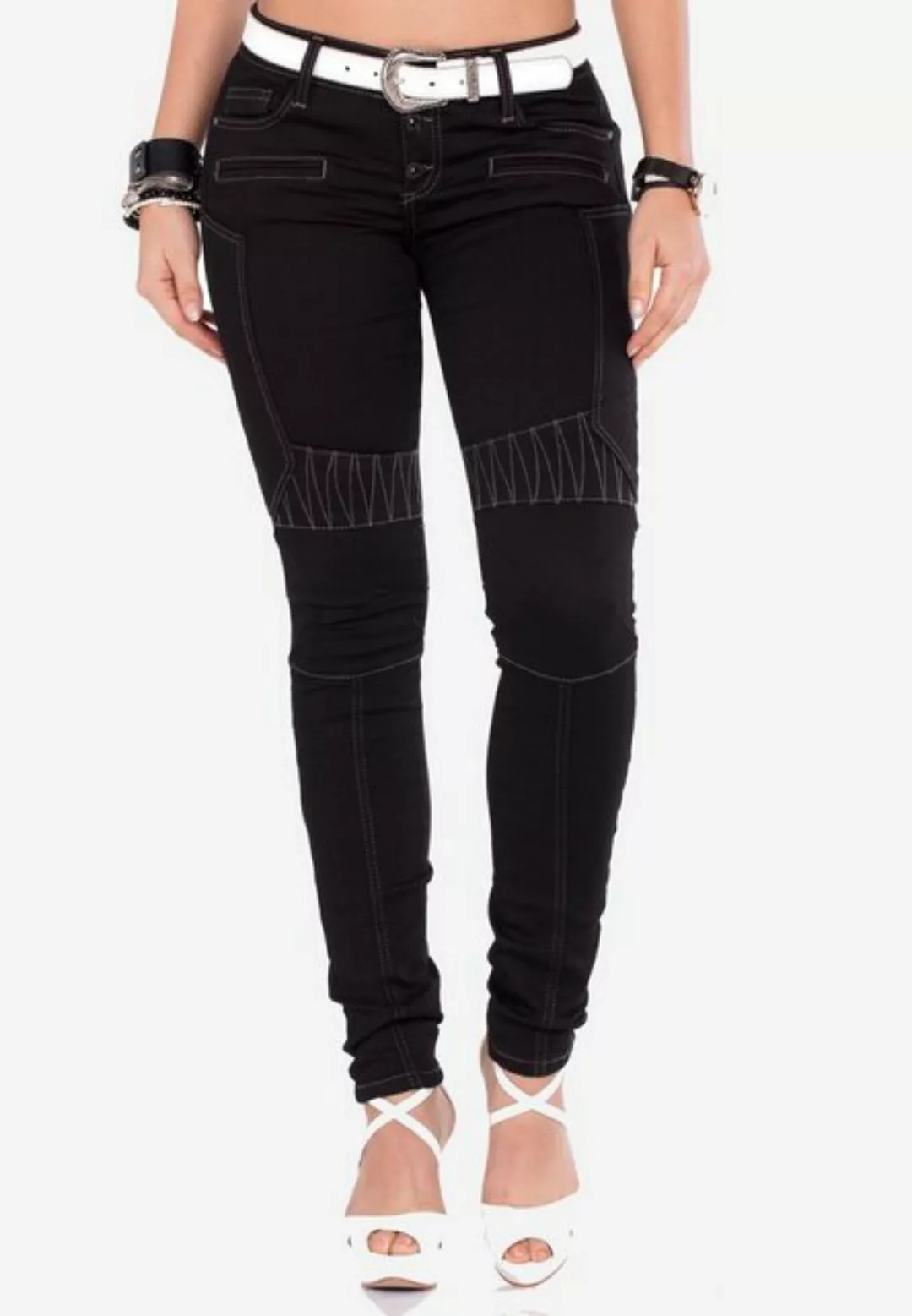 Cipo & Baxx Slim-fit-Jeans, im Biker-Stil günstig online kaufen