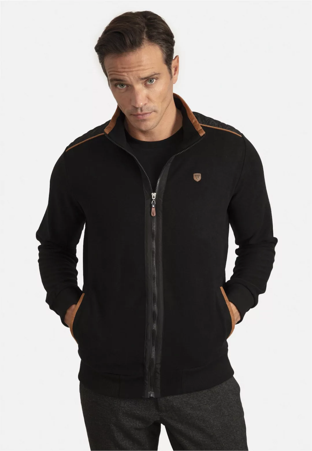 SIR RAYMOND TAILOR Sweatjacke "Specter", mit Stehkragen günstig online kaufen