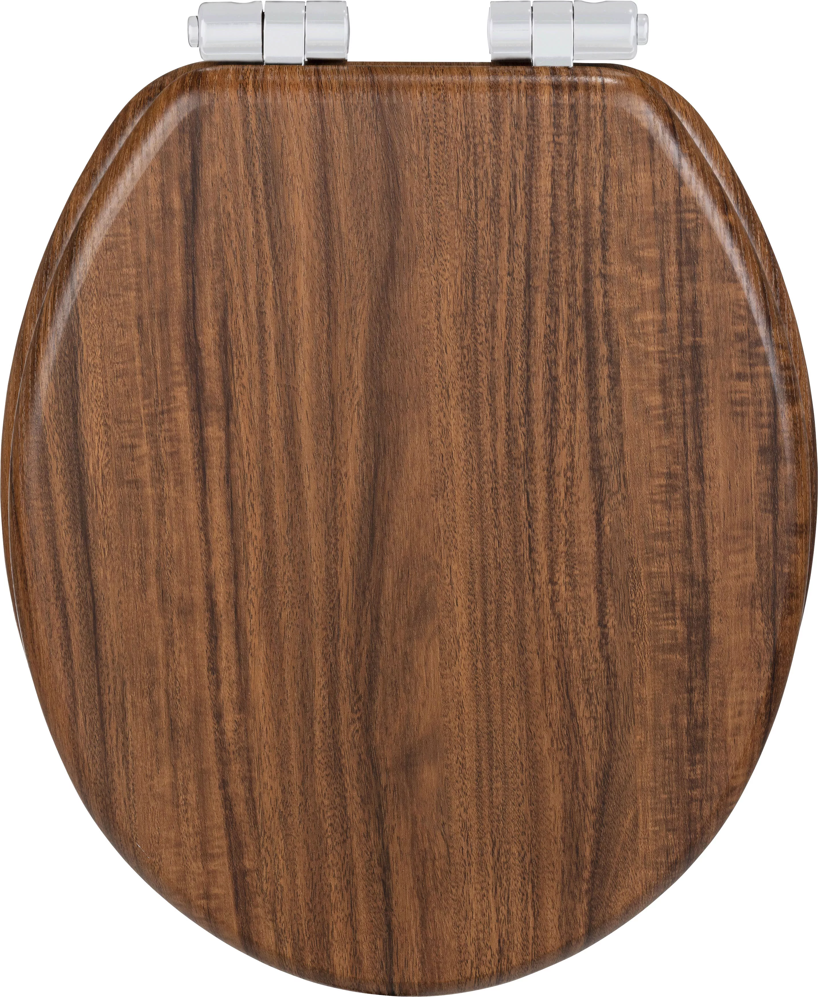 WENKO WC-Sitz "Chestnut", braun, aus FSC zertifiziertem MDF, feuchtigkeitsr günstig online kaufen