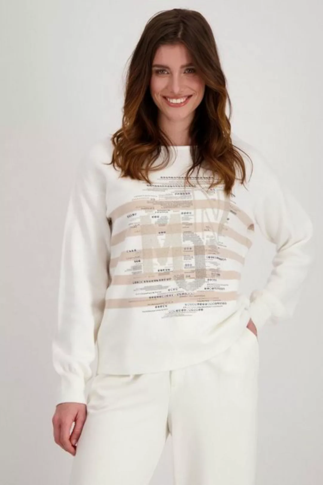 Monari Druckkleid Pullover off-white günstig online kaufen