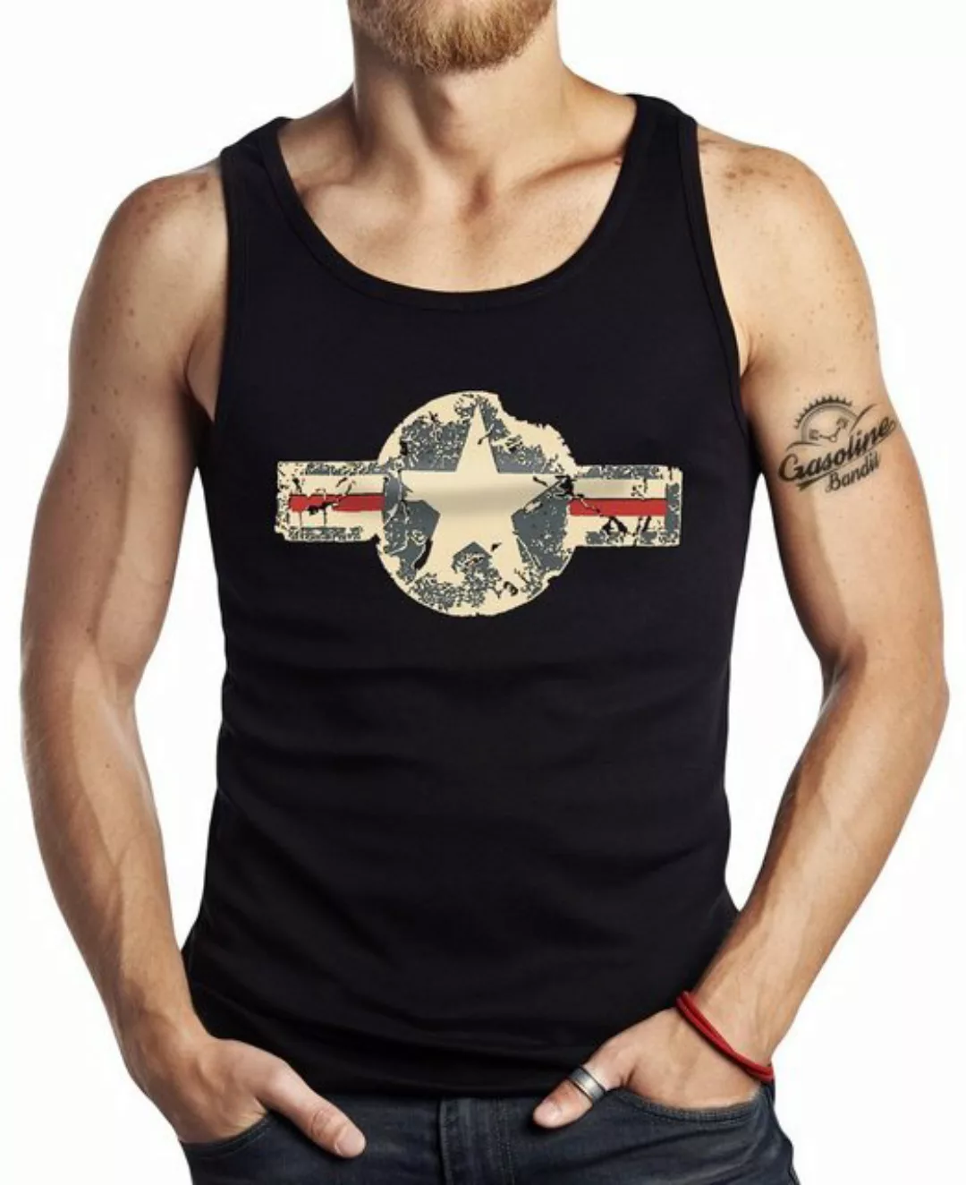 GASOLINE BANDIT® Tanktop Muskel-Shirt für Military US Army Fans: USAF Vinta günstig online kaufen