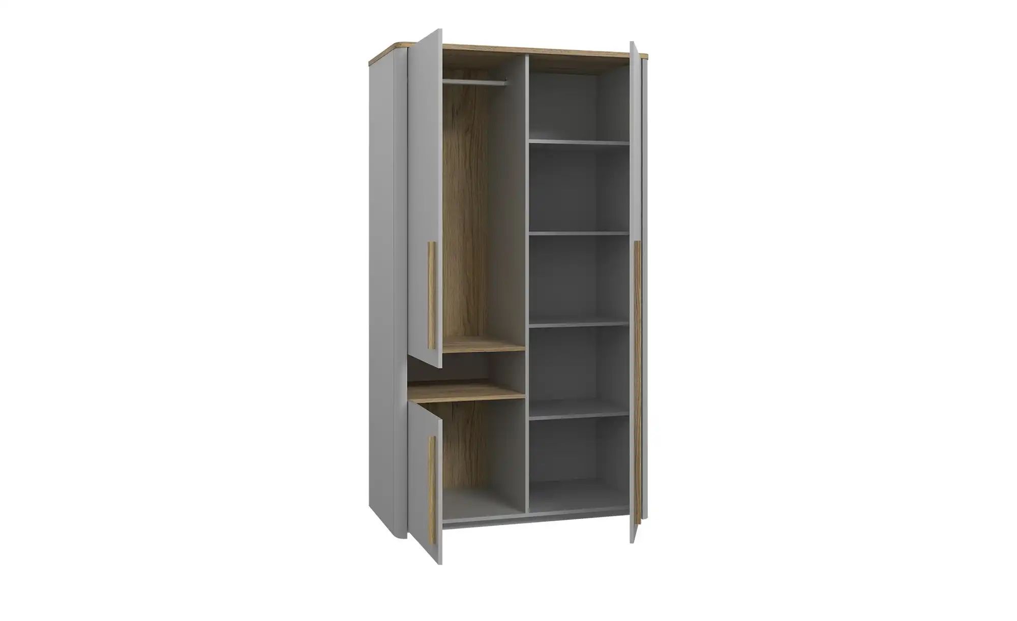 Kleiderschrank   Surfinio ¦ grau ¦ Maße (cm): B: 108,3 H: 194,2 T: 58.7 Sch günstig online kaufen