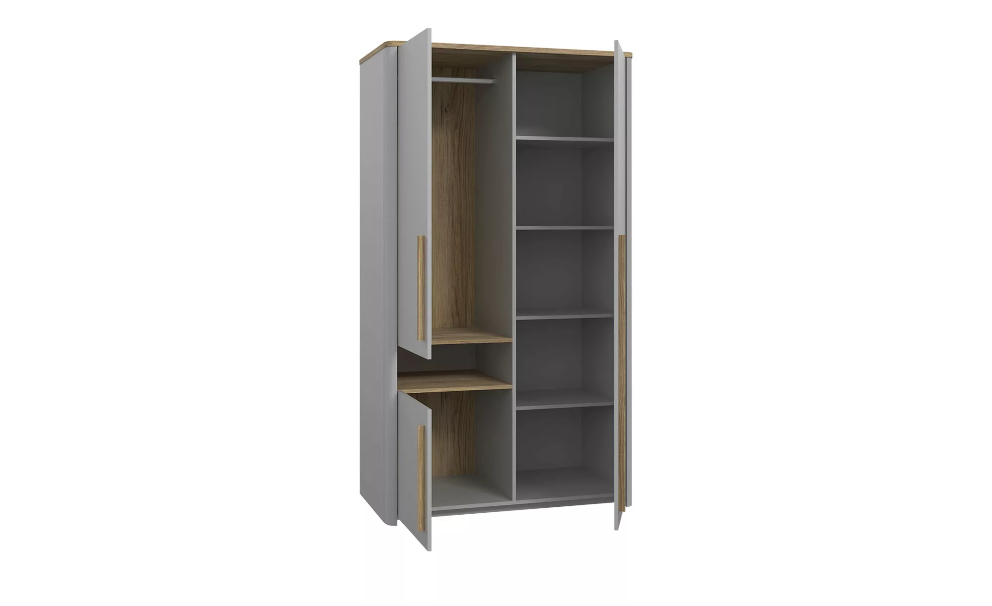 Kleiderschrank   Surfinio ¦ grau ¦ Maße (cm): B: 108,3 H: 194,2 T: 58,7 Sch günstig online kaufen