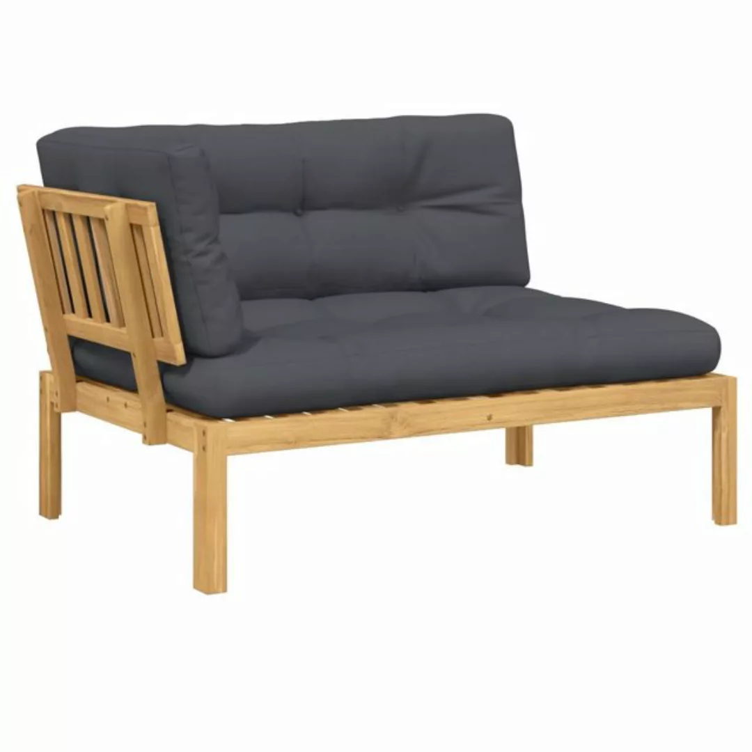 vidaXL Loungesofa Garten-Ecksofa aus Paletten mit Kissen Massivholz Akazie, günstig online kaufen