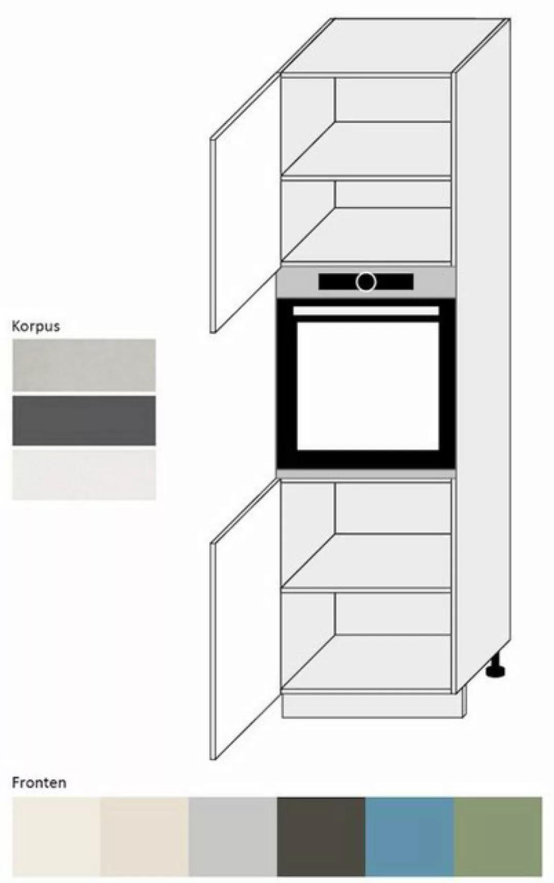 Feldmann-Wohnen Hochschrank Amaro (Amaro, 1-St) 60cm Front- und Korpusfarbe günstig online kaufen