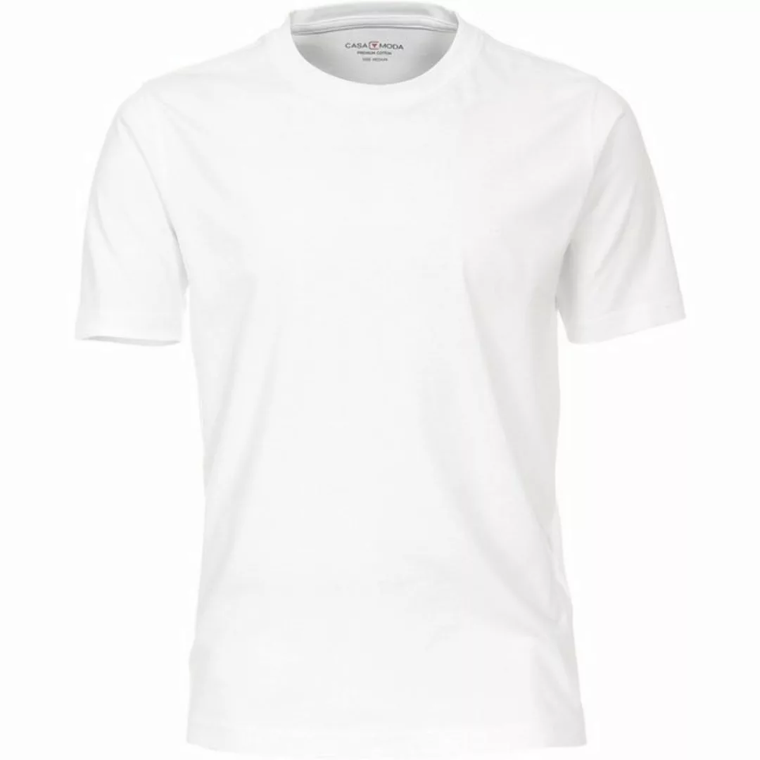 CASAMODA Rundhalsshirt Große Größen Herren CasaModa Basic T-Shirt weiß günstig online kaufen