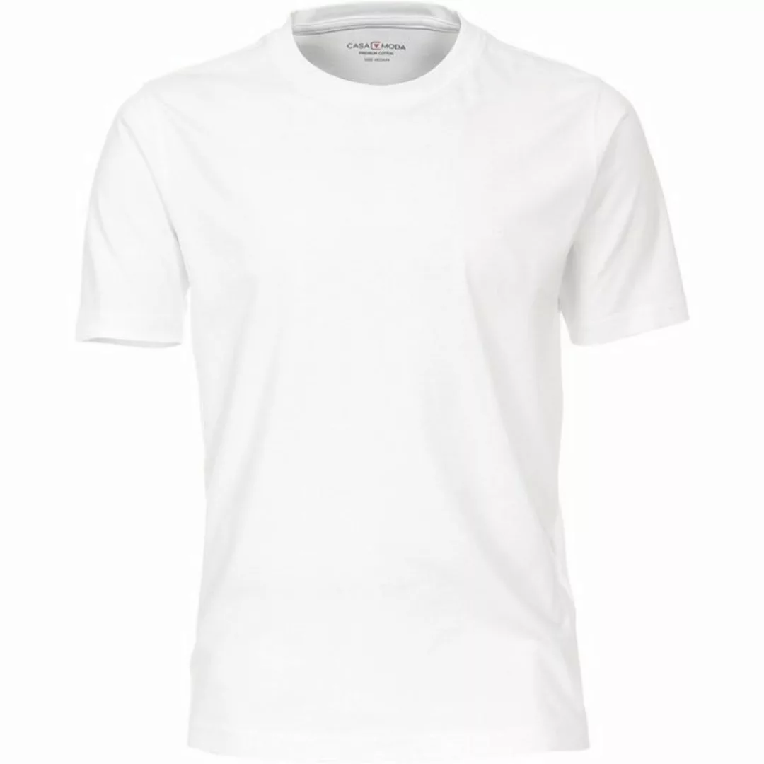 CASAMODA Rundhalsshirt CasaModa Basic T-Shirt weiß Übergröße günstig online kaufen