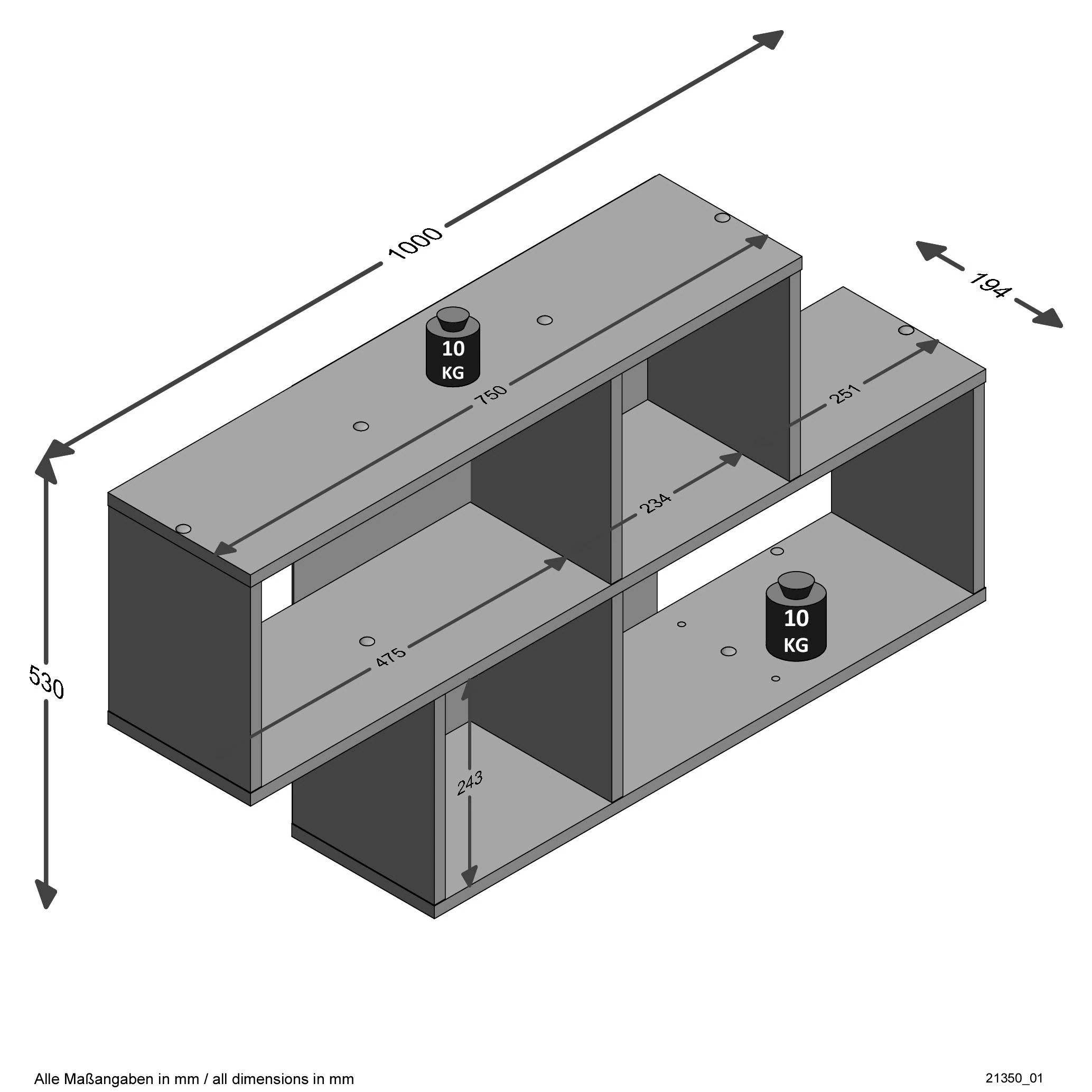 FMD Schuhschrank Step 3 Breite 58,5 cm, Tief 17 cm, mit 3 Klappen, Schuhkip günstig online kaufen