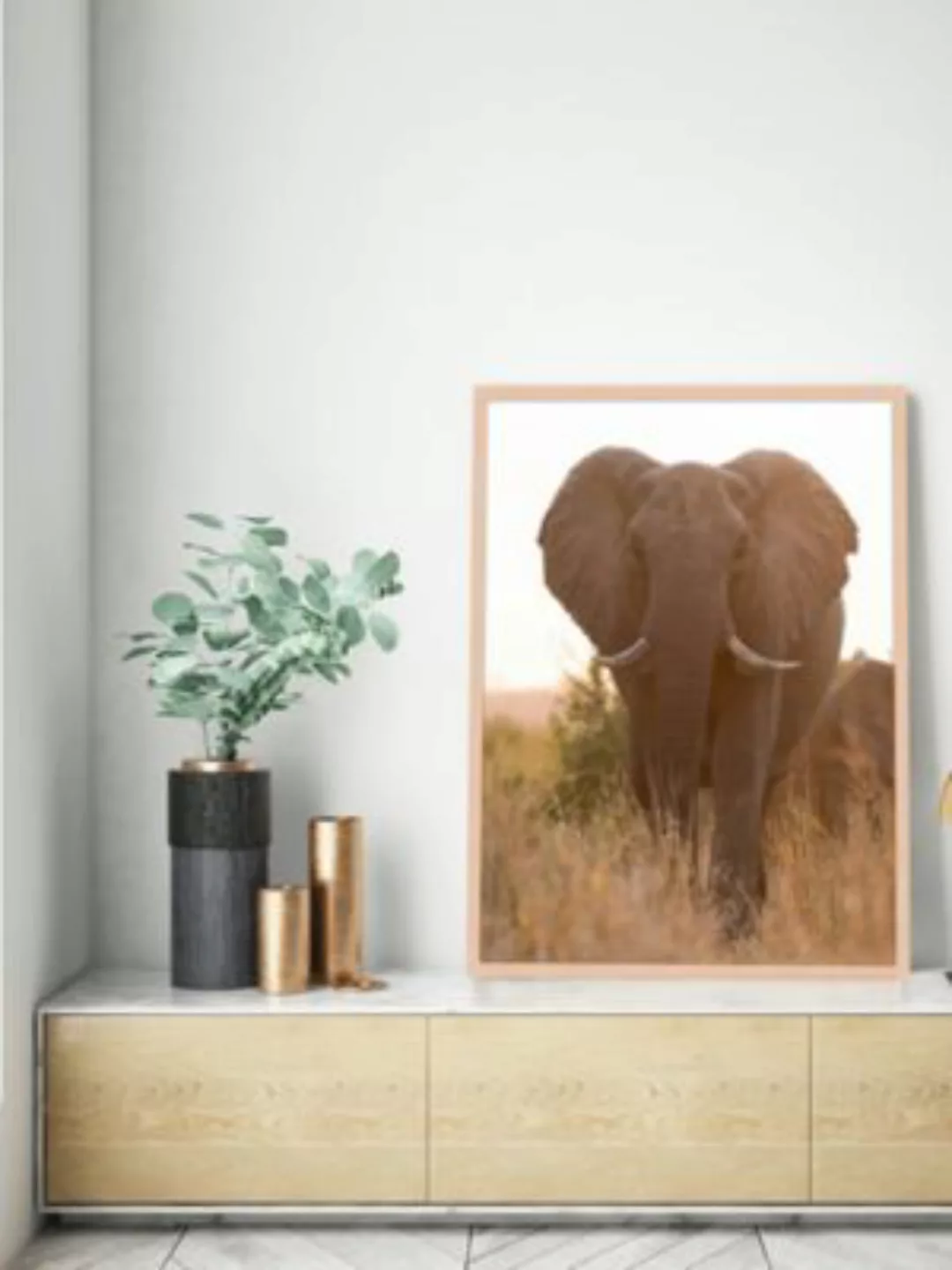 Liv Corday Wandbild Elefant beige Gr. 70 x 90 günstig online kaufen